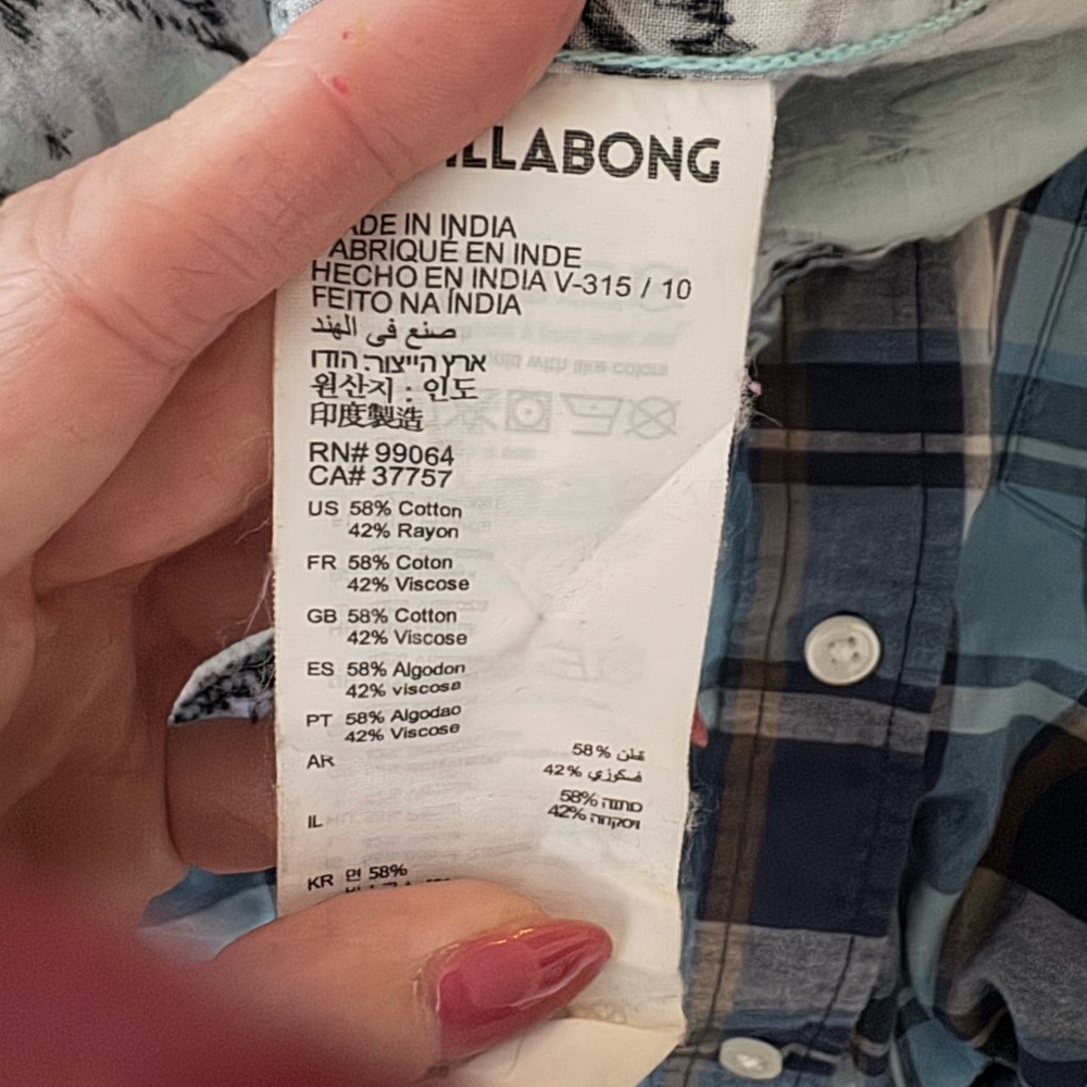 Billabong Hawaiian Print Short Sleeve Men’s Shirt - Picture 5 of 6